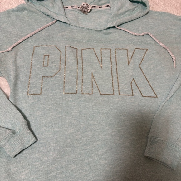 PINK Victoria's Secret Light Blue Hoodie - Picture 2 of 5